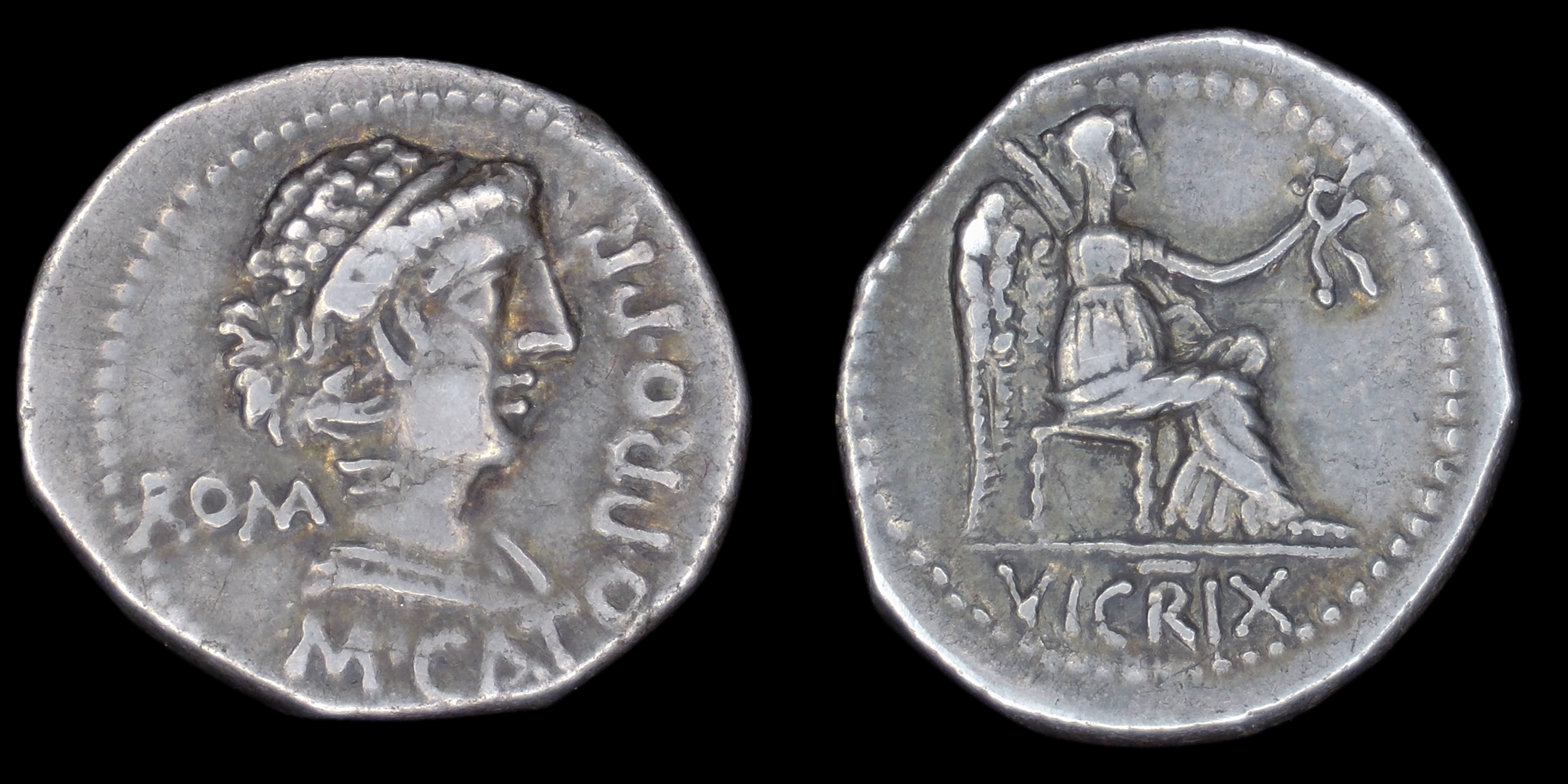 Denarius of M. Porcius Cato