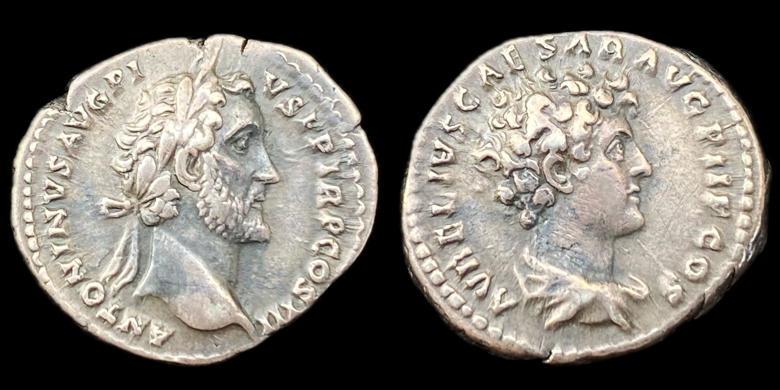 Denarius of Antoninus Pius with Marcus Aurelius as Caesar