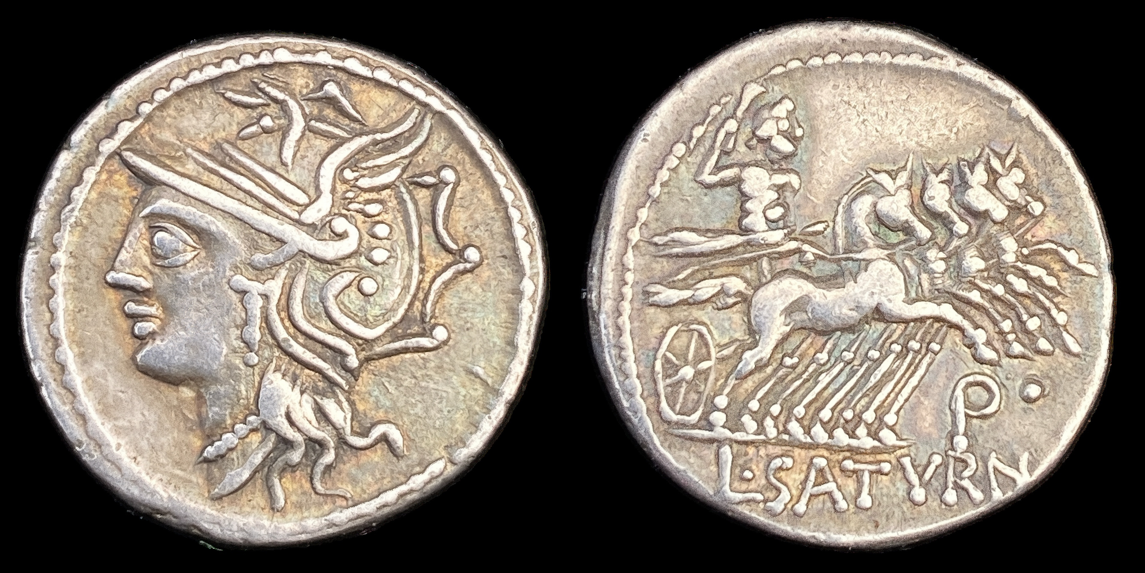 Denarius of L. Saturnius