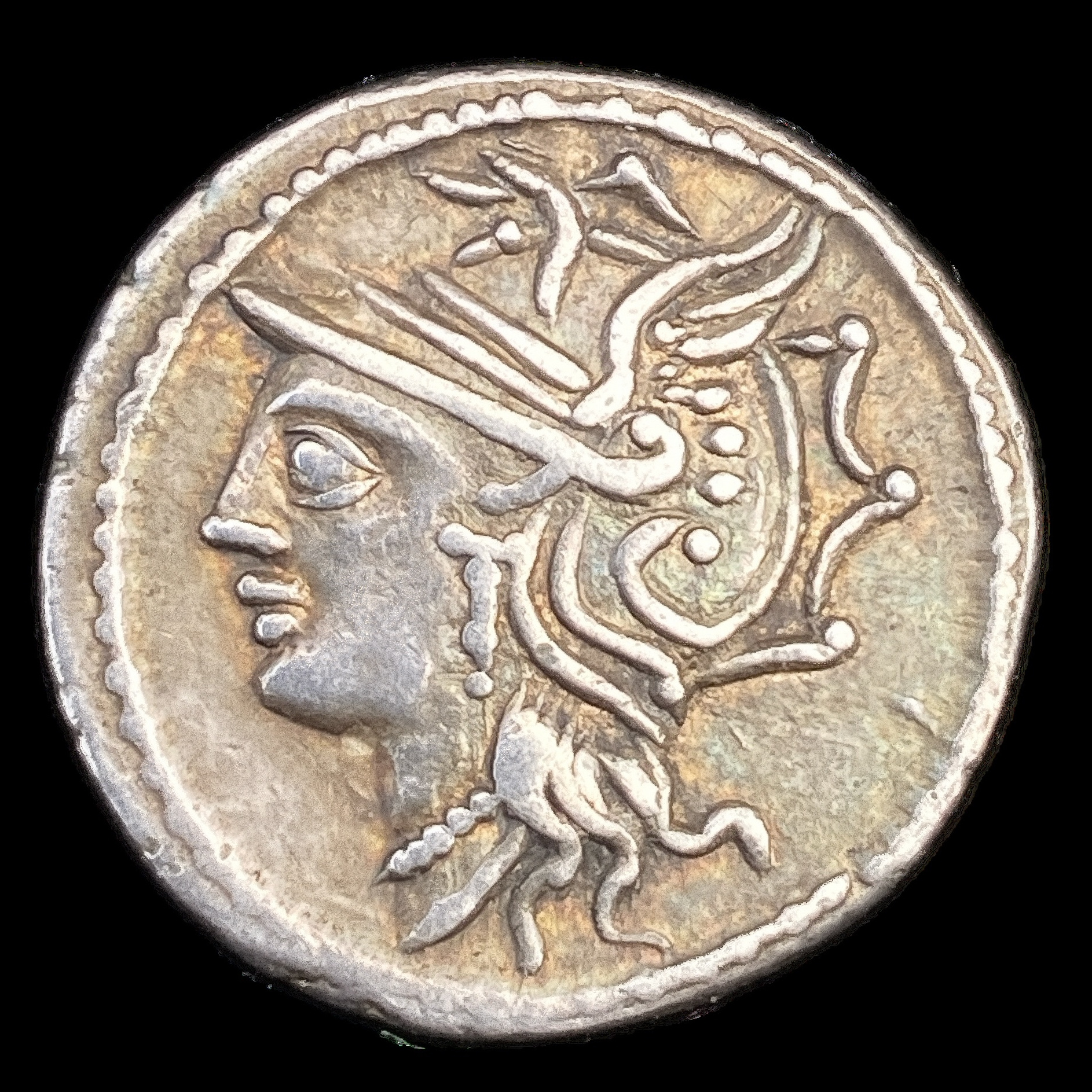 Denarius of L. Saturnius - Obverse
