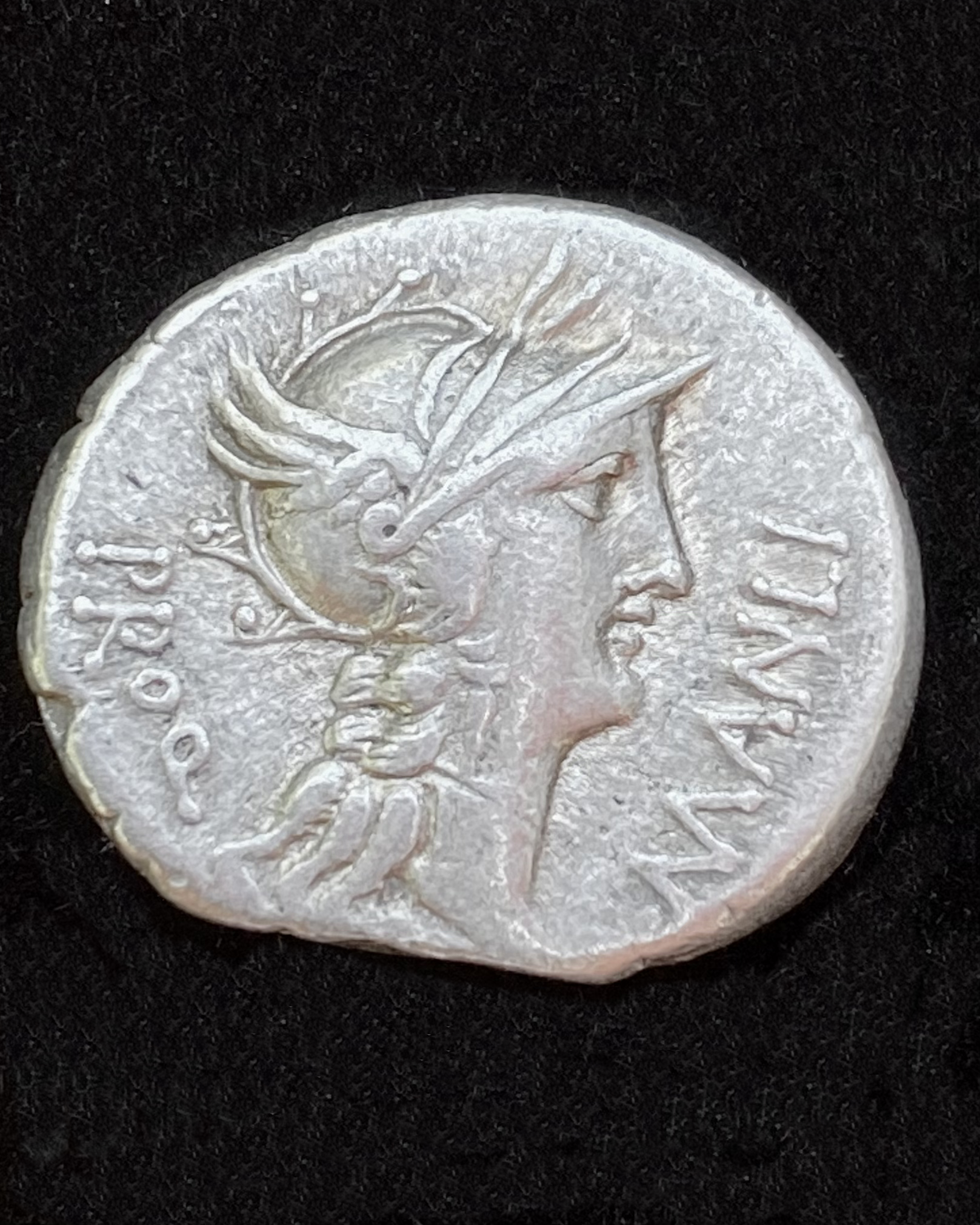 Denarius of L. Manlius Torquatus - Obverse